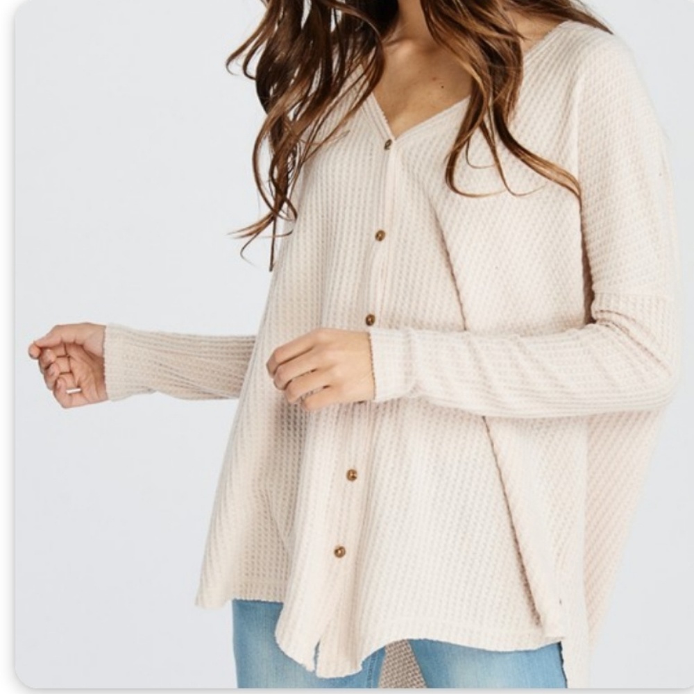 Thermal Button Up Sweater
